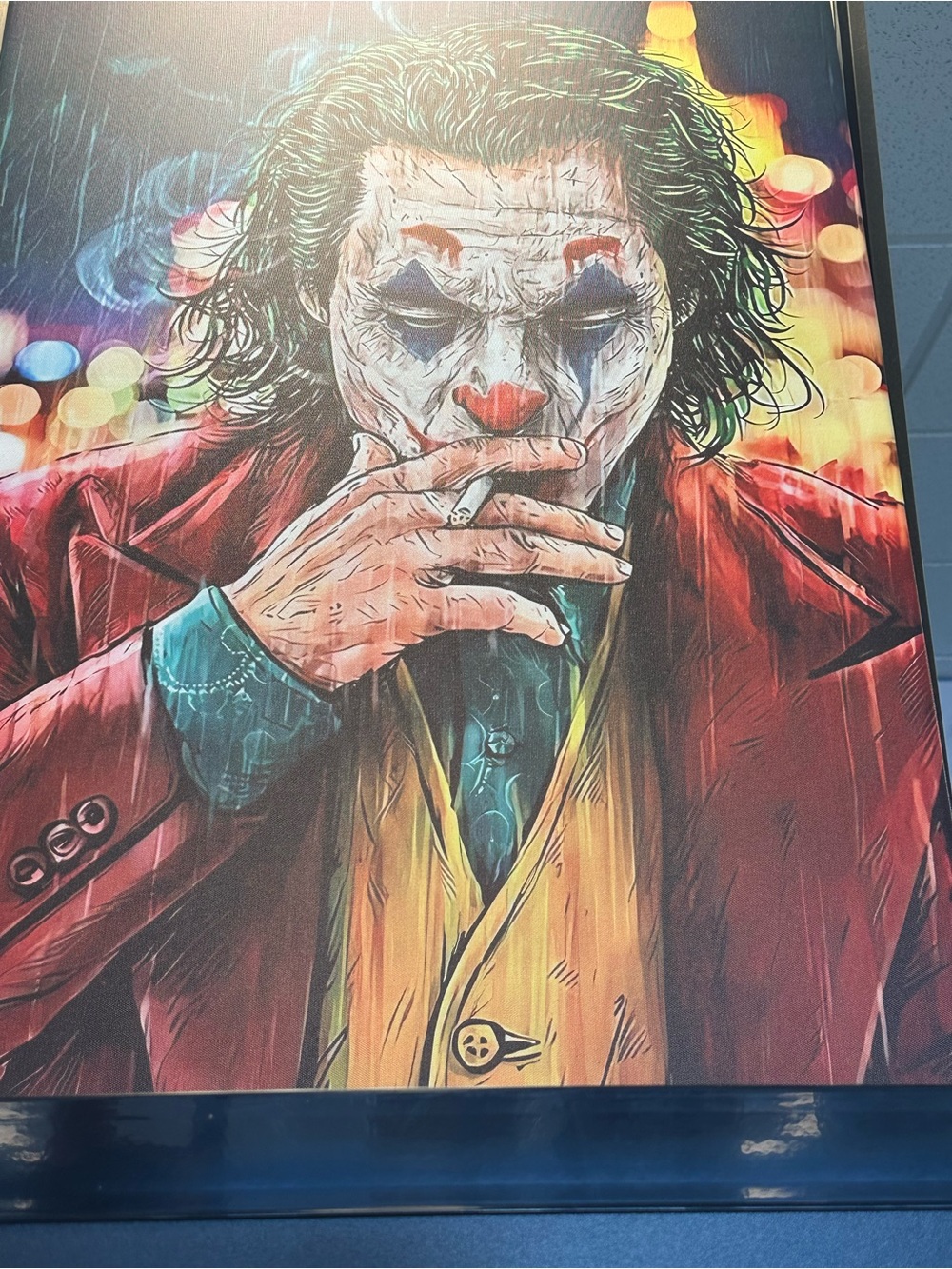 Red Joker-Inspired Canvas Art Print - Home Art
